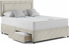 Linen Divan Bed with Deluxe