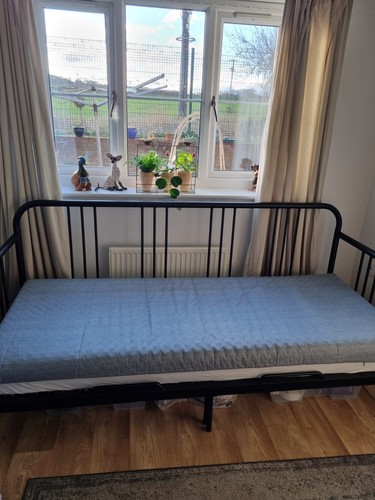 Ikea black fyresdal day bed - black,