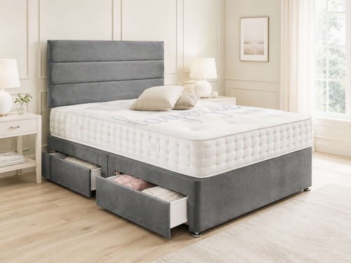 Divan bed set with - drawers, and